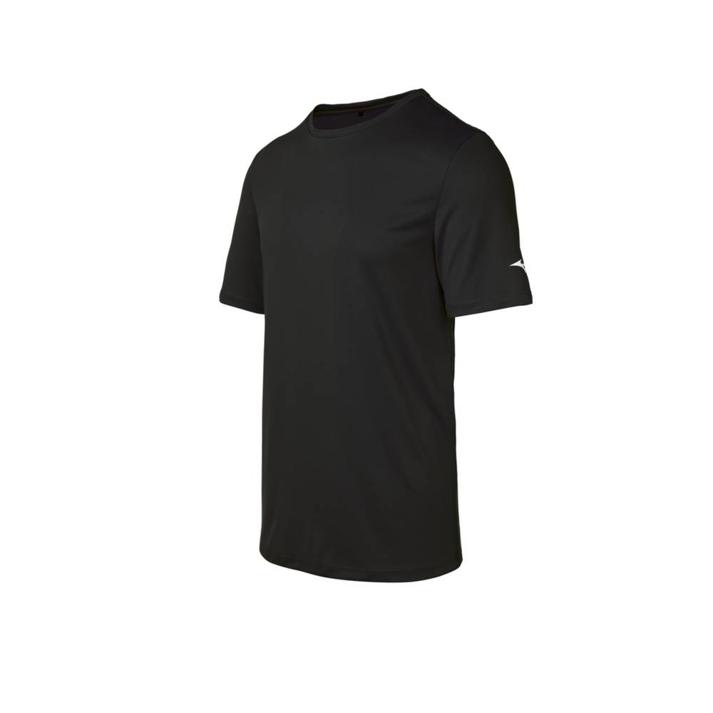 Panske Tričko Mizuno Čierne Vypredaj GZUW64953